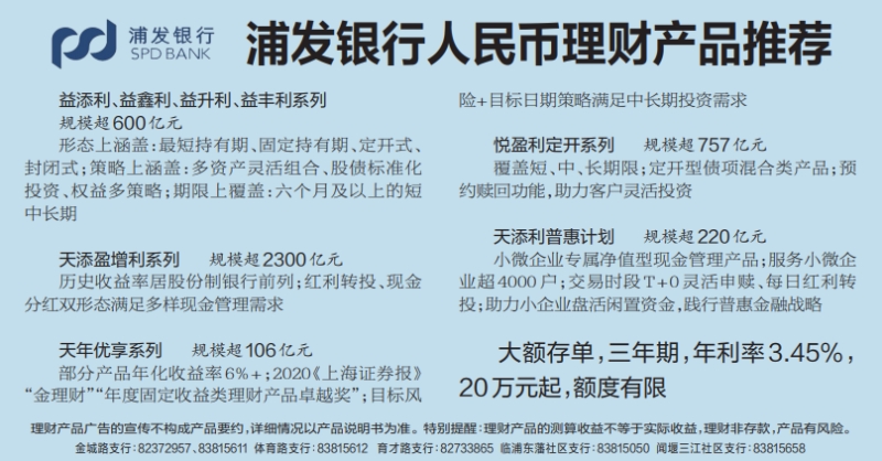 浦发银行理财产品(浦发银行理财产品如何)